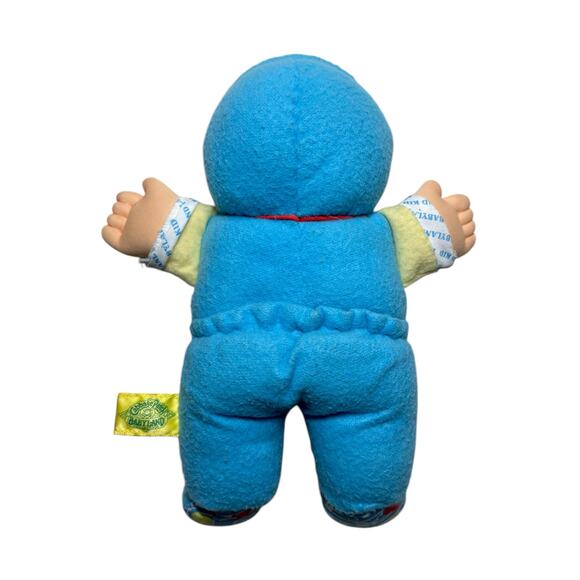 Cabbage Patch Kids Baby Land Boy Rattle Doll Blonde Blue Eyes 1988 Lovey Plush - Picture 6 of 10
